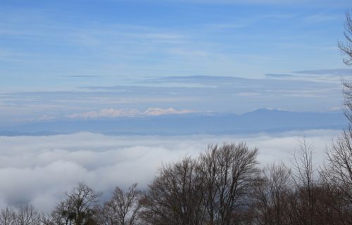 Pogled na Kamniško-Savinjske Alpe s Koligarjeve košenice